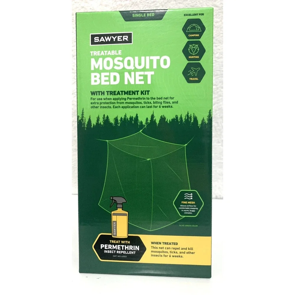 Treatable Mosquito Bed Net w/ Treatment Kit, by Sawyer BRAND NEW